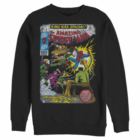 Marvel Spider-Man The Sinister Six Black Comic Cover Sweatshirt
